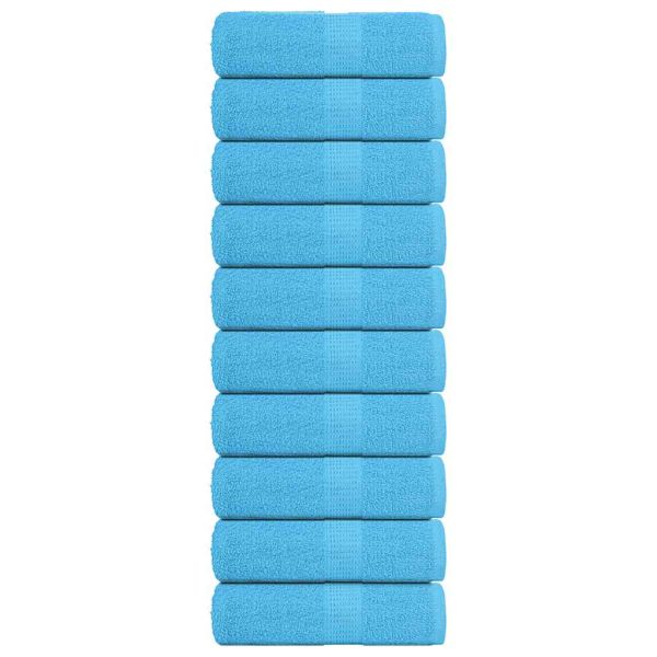Кърпи за гости FROGN 10 бр. Тюркоазени 30x50 см 360 г/м²