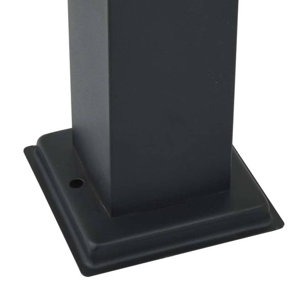 Осветителна колона с контакт 110 см, черна, IP44