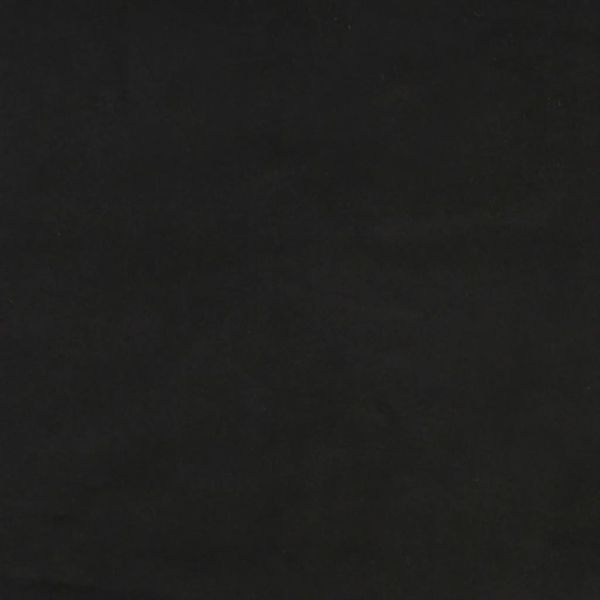 Горна табла за легло с уши, черна, 183x23x118/128 см, кадифе
