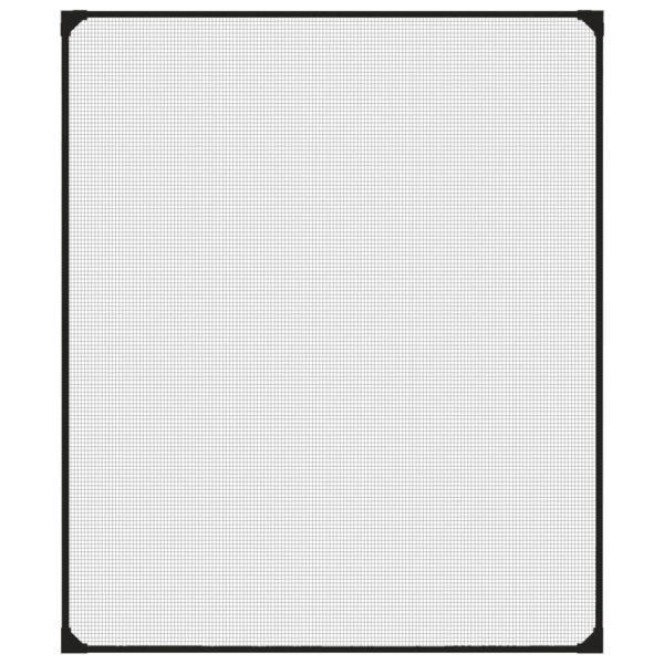 Магнитна мрежа против насекоми за прозорци, антрацит, 100x120см