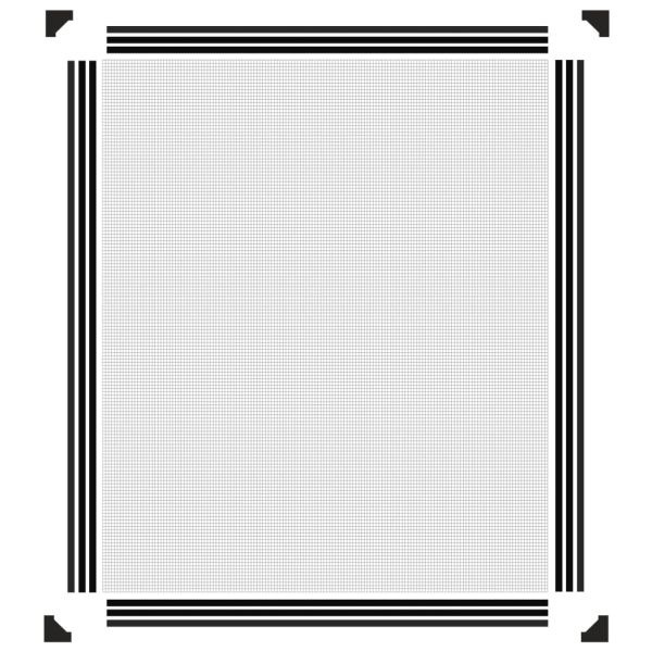 Магнитна мрежа против насекоми за прозорци, антрацит, 100x120см