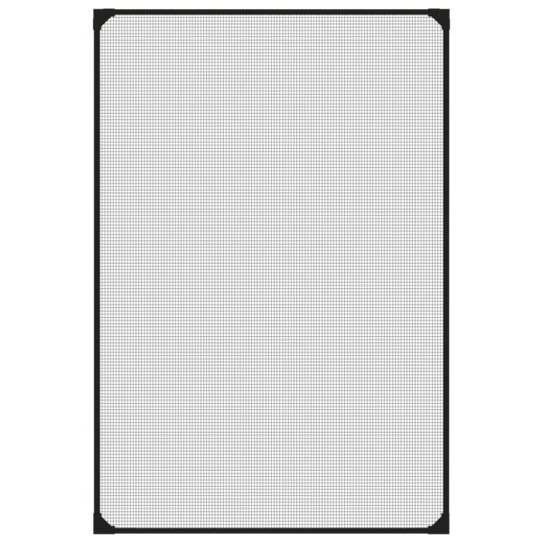Магнитна мрежа против насекоми за прозорци, антрацит, 80x120 см