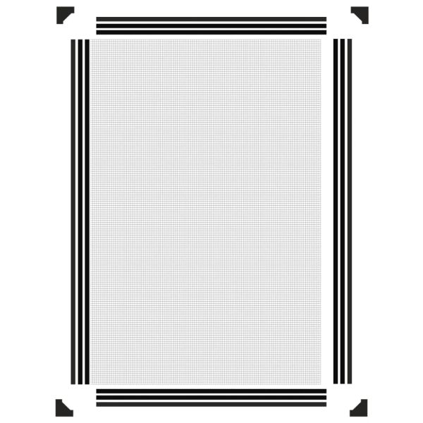 Магнитна мрежа против насекоми за прозорци, антрацит, 80x120 см