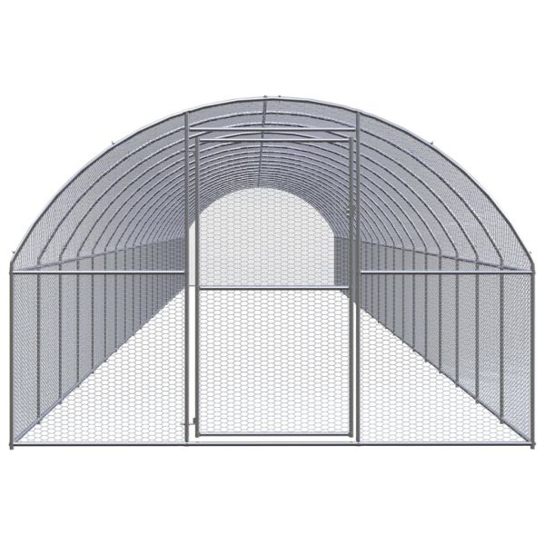 Птичарник на открито, 3x20x2 м, поцинкована стомана