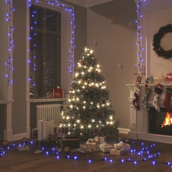 LED стринг със 150 LED, синьо, 15 м, PVC