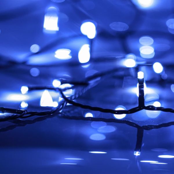 LED стринг със 150 LED, синьо, 15 м, PVC