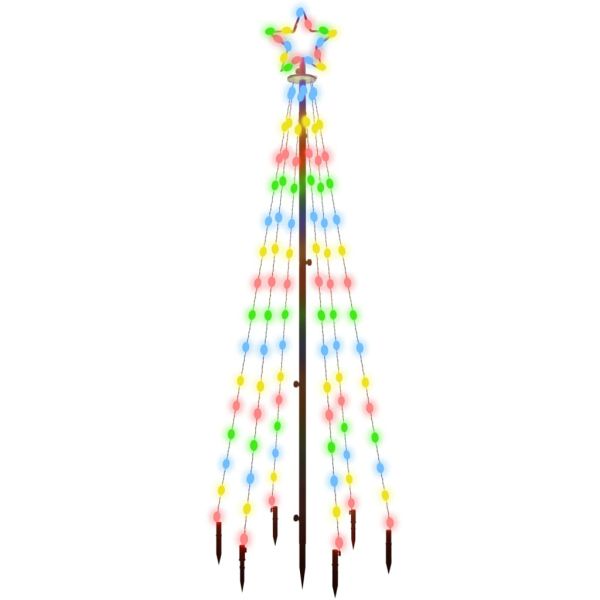Коледна елха с шип, многоцветна, 108 LED, 180 см