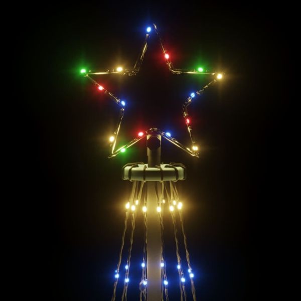 Коледна елха с шип, многоцветна, 108 LED, 180 см