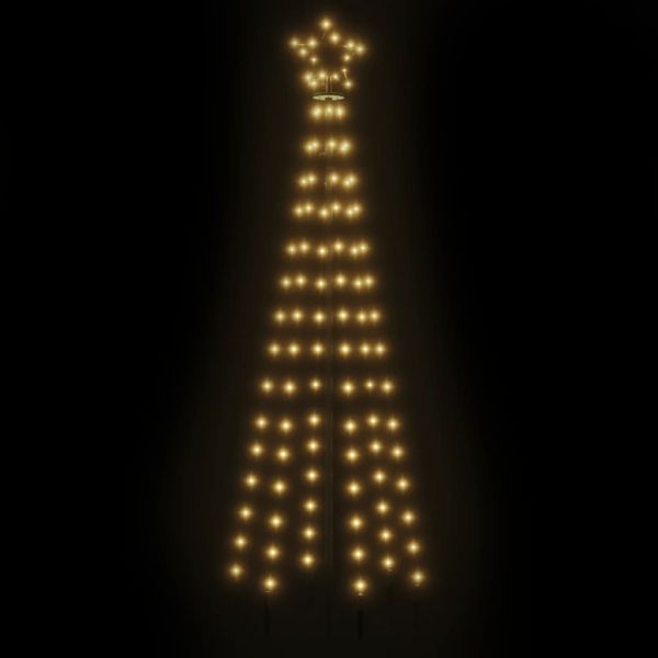 Коледна елха с шип, топло бяло, 108 LED, 180 см