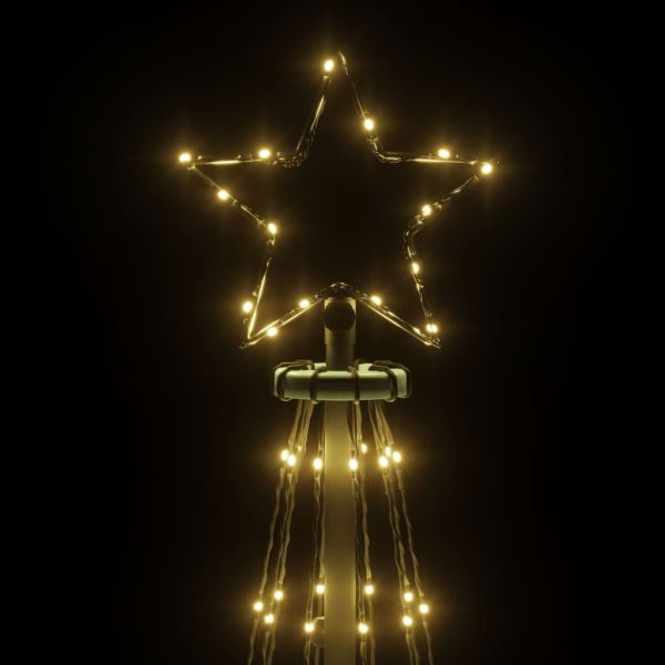 Коледна елха с шип, топло бяло, 108 LED, 180 см