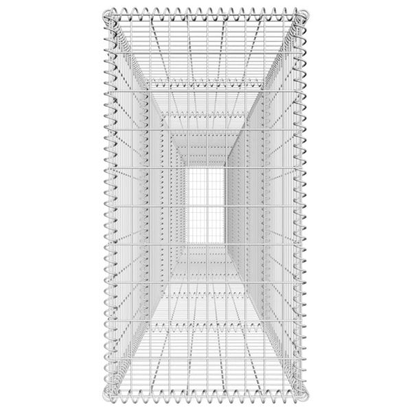 Габионна стена с капак, поцинкована стомана, 600x50x100 см