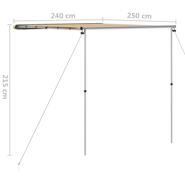 Тента за кемпер и каравана, 2,4x2,5x2,15 м, бежова