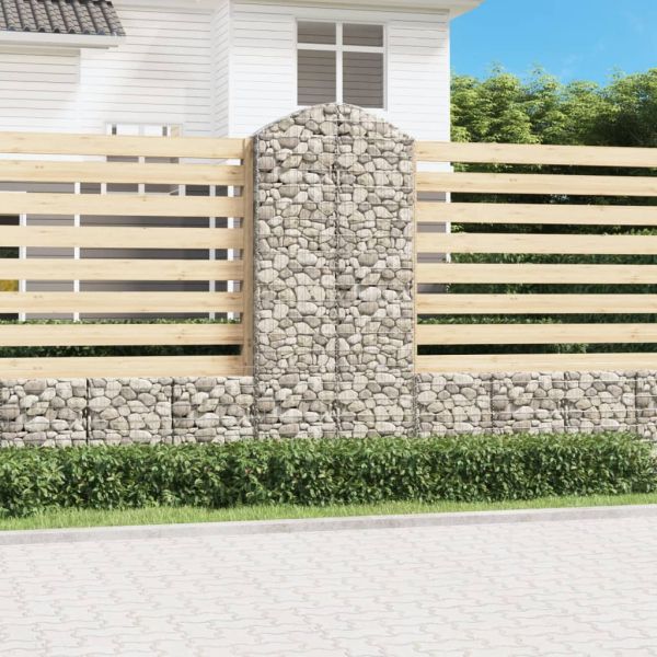Дъговидна габионна кошница 100x30x220/240 см поцинковано желязо