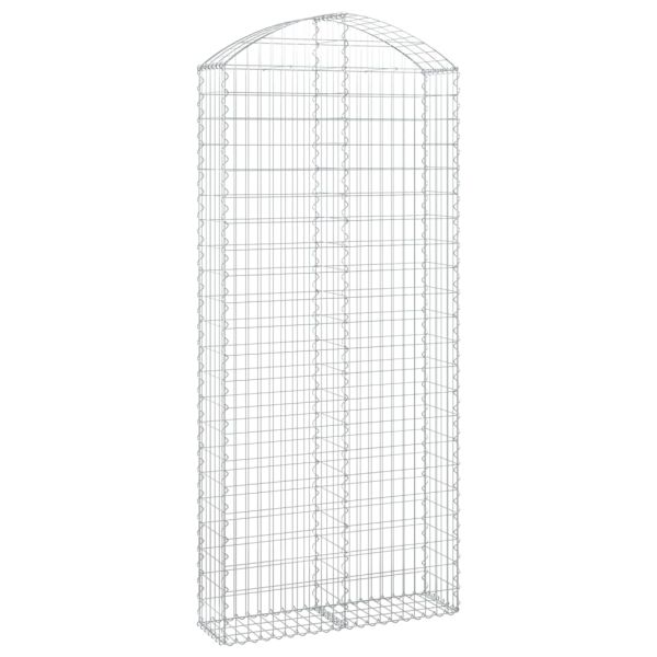 Дъговидна габионна кошница 100x30x220/240 см поцинковано желязо