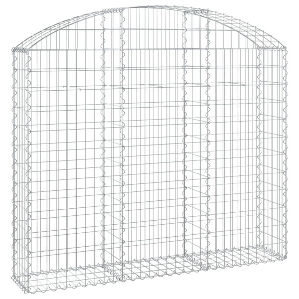 Дъговидна габионна кошница 150x30x120/140 см поцинковано желязо