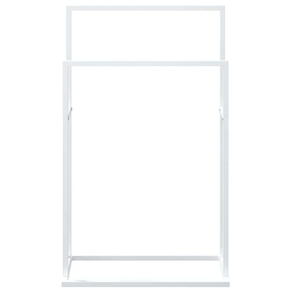 Свободностояща поставка за кърпи, бяла, 48x24x78,5 см, желязо