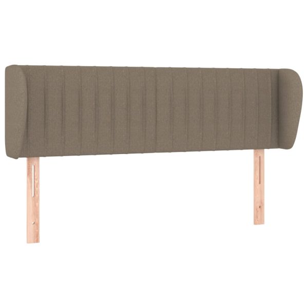 Горна табла за легло с уши, таупе, 147x23x78/88 см, плат