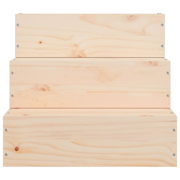 Стълба за домашни любимци 40x37,5x35 см бор масив