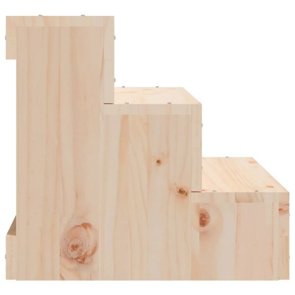 Стълба за домашни любимци 40x37,5x35 см бор масив