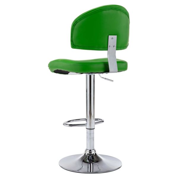 249665 Bar Stools 2 pcs Green Faux Leather