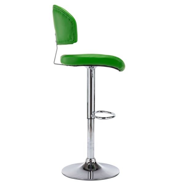249665 Bar Stools 2 pcs Green Faux Leather