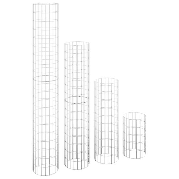 Габион кръгли повдигнати лехи, 4 бр, Ø30x50/100/150/200 см