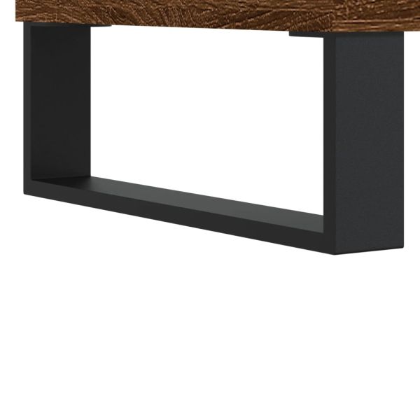 Бюфети 2 бр кафяв дъб 40x35x70 см инженерно дърво