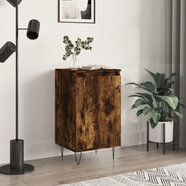 Бюфет опушен дъб 40x35x70 см инженерно дърво