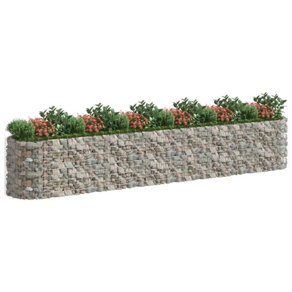 Габион повдигната леха, поцинковано желязо, 600x100x100 cм