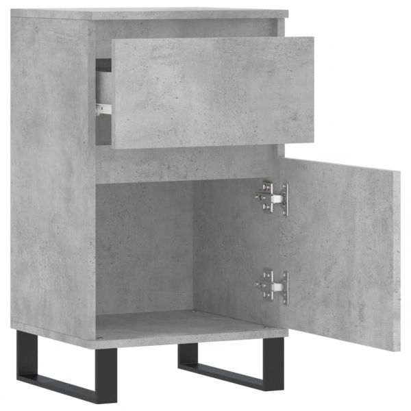 Бюфети 2 бр бетонно сив 40x35x70 см инженерно дърво