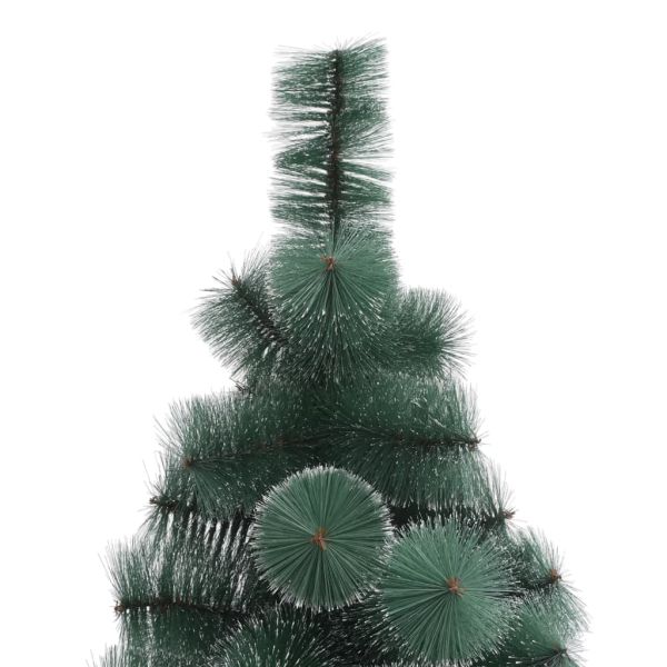 Изкуствена коледна елха със стойка, зелена, 210 см, PET