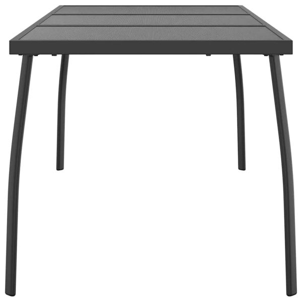 Градинска маса антрацит 165x80x72 cм стомана мрежа