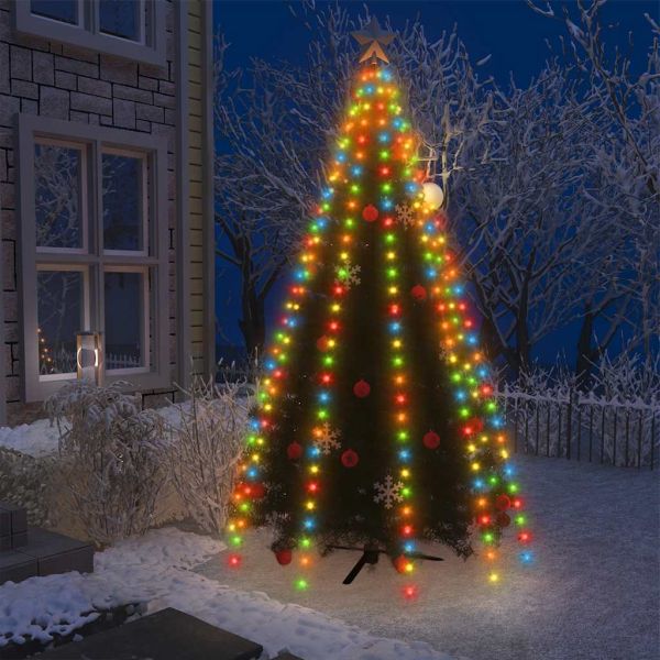 Коледни лампички за елха тип мрежа 250 LED многоцветни 250 см