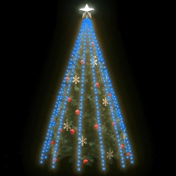 Лампички за елха с 500 LED сини 500 см закрито/открито