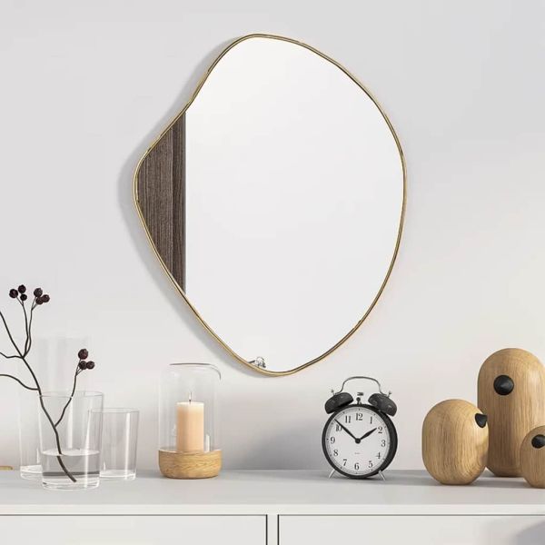 Стенно огледало злато 50x40 см