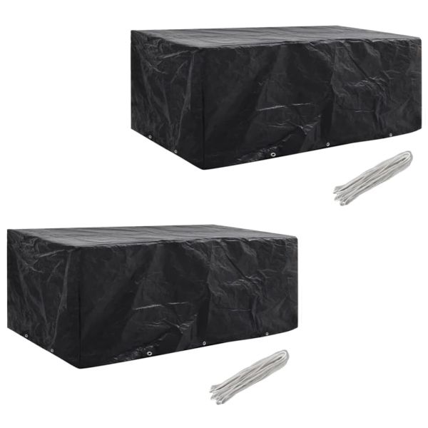 Калъфи за 8-местни градински мебели 2 бр 10 капси 229x113 см