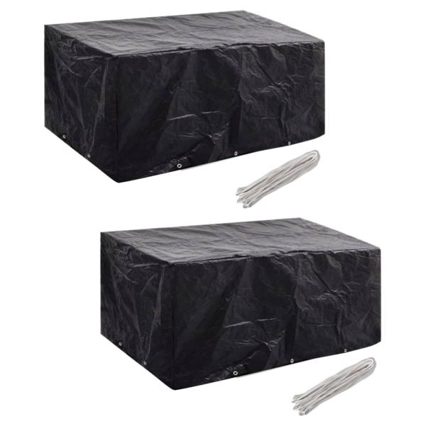 Калъфи за 6-местни градински мебели 2 бр 10 капси 240x140 см
