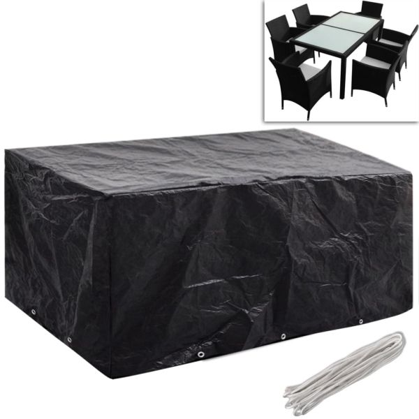 Калъфи за 6-местни градински мебели 2 бр 10 капси 240x140 см