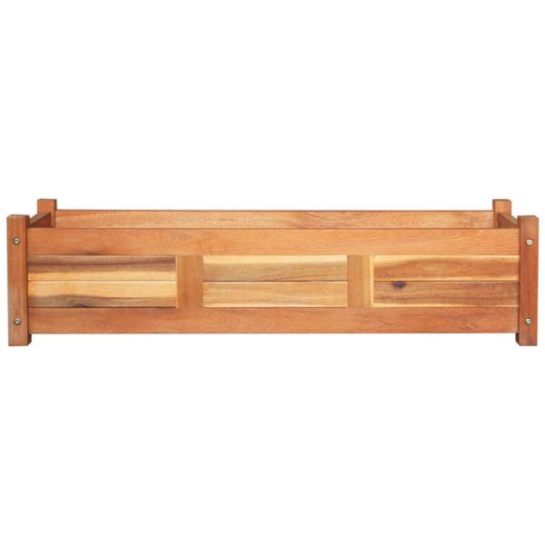 Градински повдигнати лехи, 2 бр, акациево дърво, 100x30x25 см