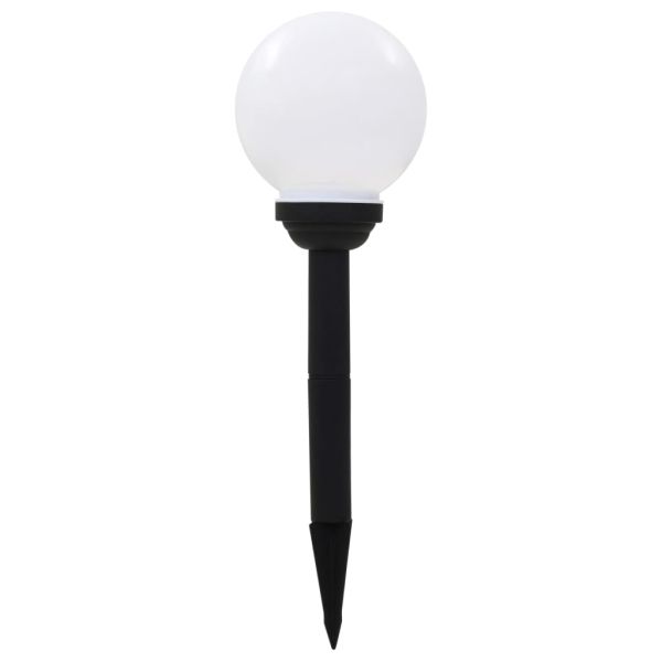 Външни соларни лампи 6 бр LED сферични 20 см RGB