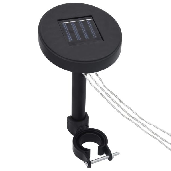 Шатра с LED светещи стрингове, 3х3 м, антрацит, текстил