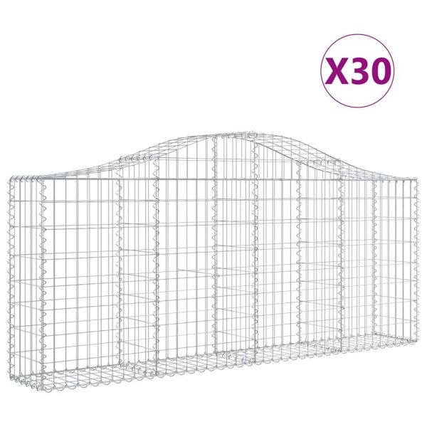 Габионни кошници арка 30 бр 200x30x80/100 см поцинковано желязо