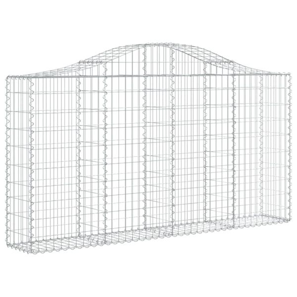 Габионни кошници арка 2 бр 200x30x100/120 см поцинковано желязо