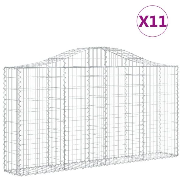 Габионни кошници арка 11 бр 200x30x100/120см поцинковано желязо