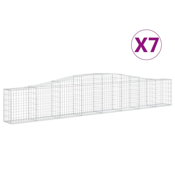Габионни кошници арка 7 бр 400x30x60/80 см поцинковано желязо