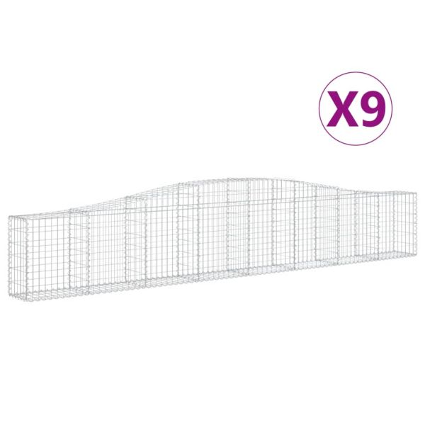 Габионни кошници арка 9 бр 400x30x60/80 см поцинковано желязо