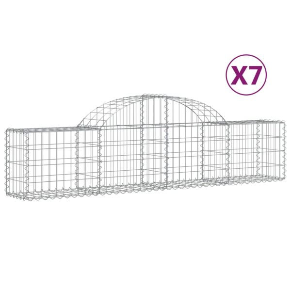 Габионни кошници арка 7 бр 200x30x40/60 см поцинковано желязо