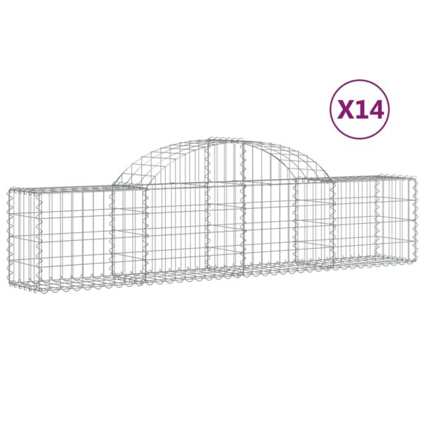 Габионни кошници арка 14 бр 200x30x40/60 см поцинковано желязо