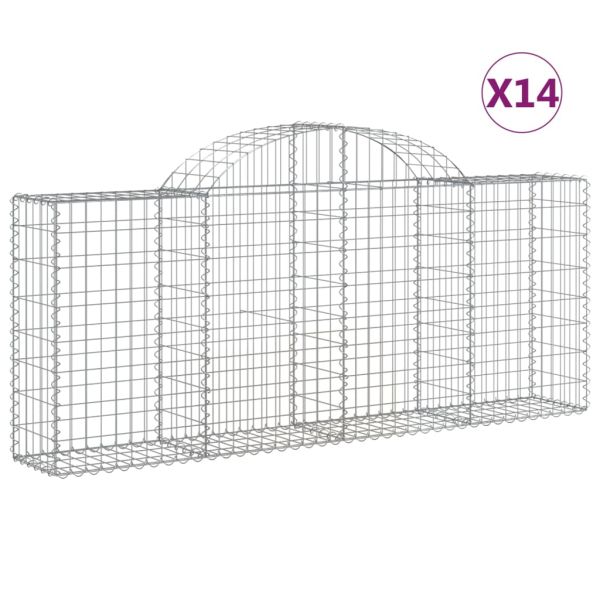 Габионни кошници арка 14 бр 200x30x80/100 см поцинковано желязо