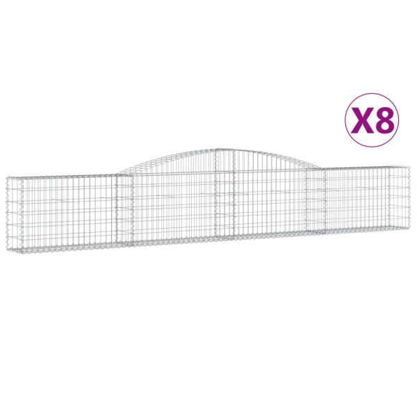 Габионни кошници арка 8 бр 400x30x60/80 см поцинковано желязо